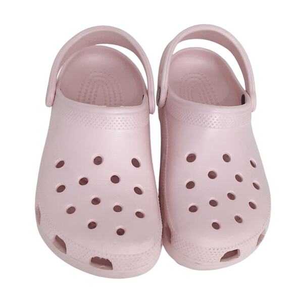 Crocs Clogs Womens 9 Slip On Water Shoes Light Pink Rubber Summer Comfort Shoe - Picture 4 of 10